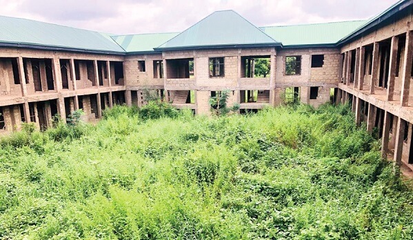 A 400-bed capacity hostel abandoned at Bagabaga College of Education, Tamale
